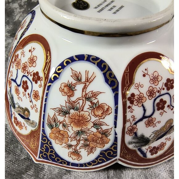 Vintage Japanese Floral Porcelain Bowl By A Price Scalloped Edge - Picture 5 of 7